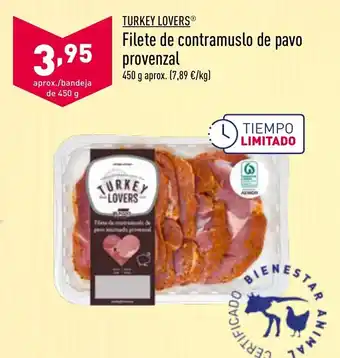 ALDI Filete de Contramuslo de Pavo Provenzal 450 g aprox. oferta
