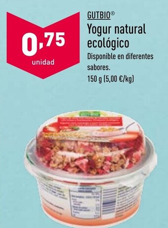 ALDI Yogur Natural Ecológico 150 g oferta