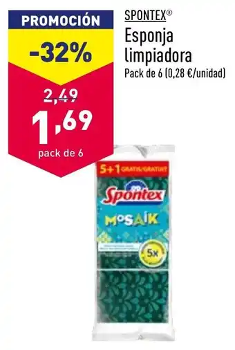 ALDI Spontex® Esponja Limpiadora Pack de 6 oferta