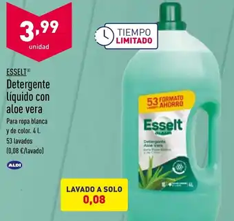ALDI Esselt® Detergente Líquido Con Aloe Vera 4 L oferta