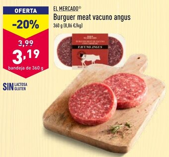 ALDI El Mercado® Burguer Meat Vacuno Angus 360 g oferta