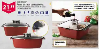 ALDI Home Creation® Fuente Para Asar Con Tapa Cristal oferta