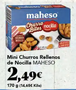 Gadis Maheso mini churros rellenos de nocilla oferta