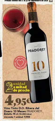 Gadis Pradorey vino tinto d.o. ribera del duero 10 meses oferta