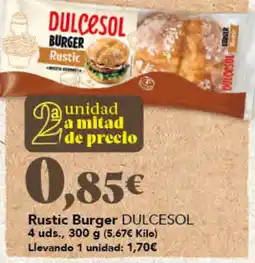 Gadis Dulcesol rustic burger oferta