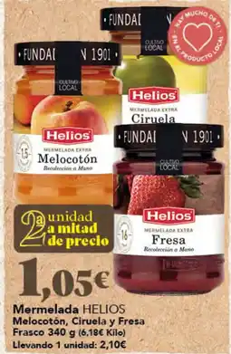 Gadis Helios mermelada extra melocotón ciruela fresa oferta