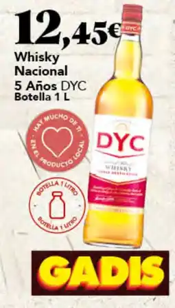 Gadis Dyc whisky nacional 5 años oferta