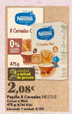 Gadis Nestlé Papilla 8 Cereales Cacao o Miel oferta