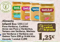 Gadis Smileat alimento infantil eco pavo-verduras cachitos arroz con pavo y verduritas ternera con verduras merluza con verduras o oferta