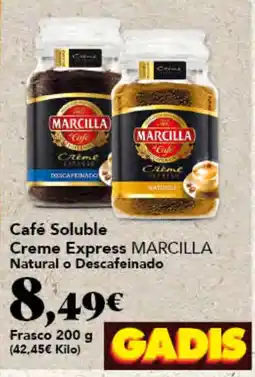 Gadis Marcilla café soluble creme express oferta