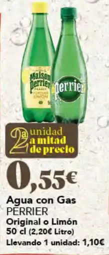 Gadis Perrier Agua con Gas Original o Limón oferta