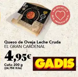 Gadis El gran cardenal queso de oveja leche cruda oferta