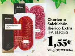 Gadis Ifa eliges chorizo o salchichón ibérico extra oferta