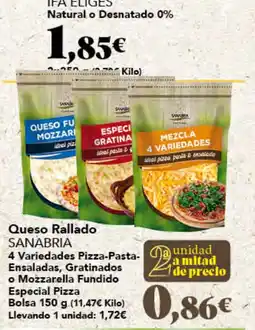 Gadis Sanabria queso rallado oferta