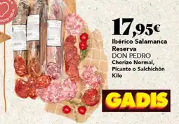 Gadis Don Pedro Ibérico Salamanca Reserva Chorizo Normal, Picante o Salchichón oferta