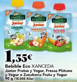 Gadis Bebible Eco XANCEDA Junior Frutas y Yogur, Fresas Plátano y Yogur o Zanahoria Fruta y Yogur oferta