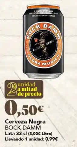 Gadis Cerveza Negra Bock Damm oferta