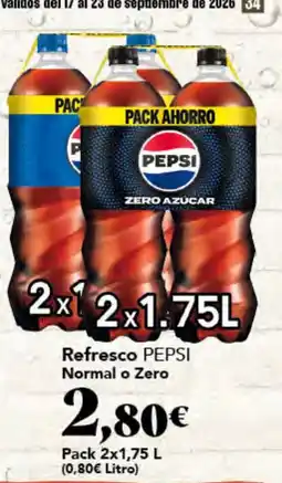 Gadis Pepsi refresco normal o zero oferta