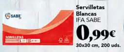 Gadis Ifa sabe servilletas blancas oferta