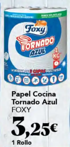 Gadis Foxy papel cocina tornado azul oferta