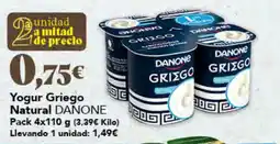Gadis Danone yogur griego natural oferta