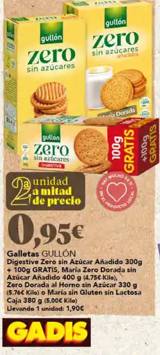 Gadis Gullón Digestive Zero sin Azúcar Añadido oferta