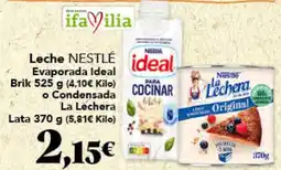 Gadis Leche Nestlé Evaporada Ideal o Condensada La Lechera oferta