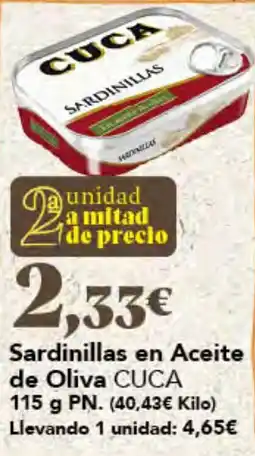Gadis Cuca sardinillas en aceite de oliva oferta