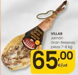 Eroski Villar jamón gran reserva oferta