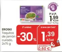 Eroski eroski taquitos de jamón curado oferta