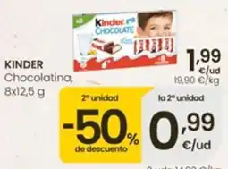 Eroski Kinder Chocolatina oferta
