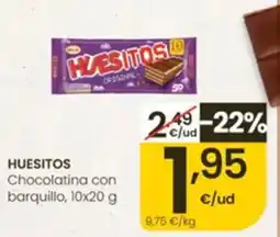 Eroski Huesitos chocolatina con barquillo oferta