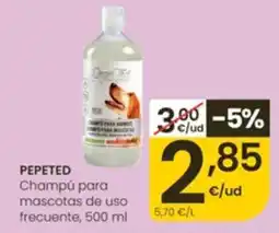 Eroski Pepeted champú para mascotas de uso frecuente oferta