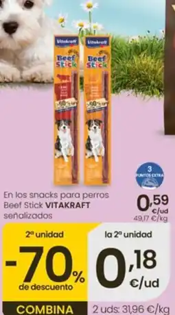 Eroski Vitakraft beef stick oferta