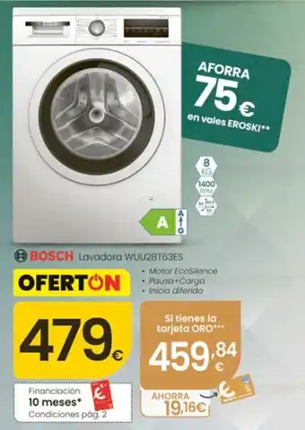 Bosch lavadora WUU28T63ES