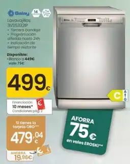 Eroski Balay lavavajillas 3VS5332IP oferta