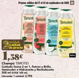 Gadis Timotei - champú oferta