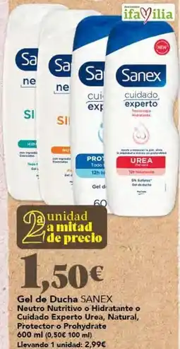 Gadis Sanex - gel de ducha oferta