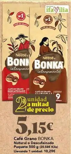 Gadis Bonka - café grano natural o descafeinado oferta