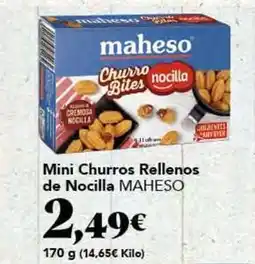 Gadis Maheso - mini churros rellenos de nocilla oferta