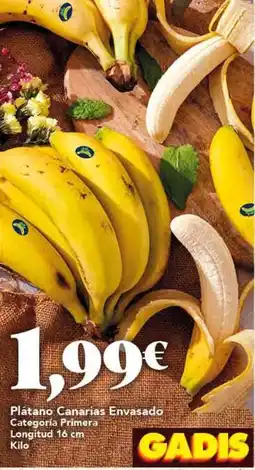 Gadis Platano canarias envasado oferta