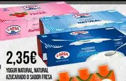 Claudio Larsa - yogur natural, azucarado o sabor fresa oferta