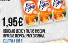 Claudio Pascual - bebida de leche y frutas bifrutas tropical oferta