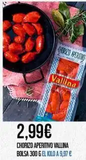 Claudio Vallina - chorizo aperitivo oferta