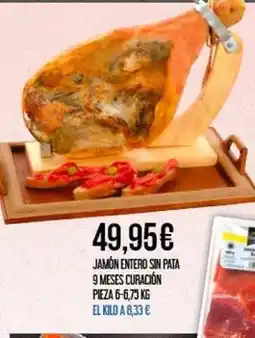 Claudio Jamón entero sin pata 9 meses cuacción oferta