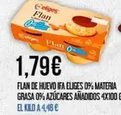 Claudio Ifa eliges - flan de huevo 0% materia grasa 0% azucares anadidos oferta