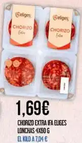 Claudio Ifa eliges - chorizo extra ifa en lonchas oferta