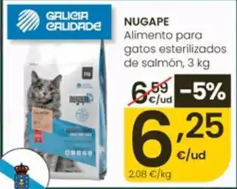 Eroski Nugape Alimento para gatos esterilizados de salmón oferta