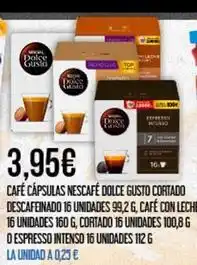 Claudio Nescafé - café cápsulas dolce gusto cortado descafeinado 16 unidades oferta