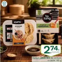Supermercados Dani Asiatiko - gyozas de verdura o carne oferta